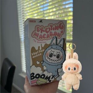 AUTHENTIC Pop Mart LABUBU Exciting Macaron Plush - Soymilk